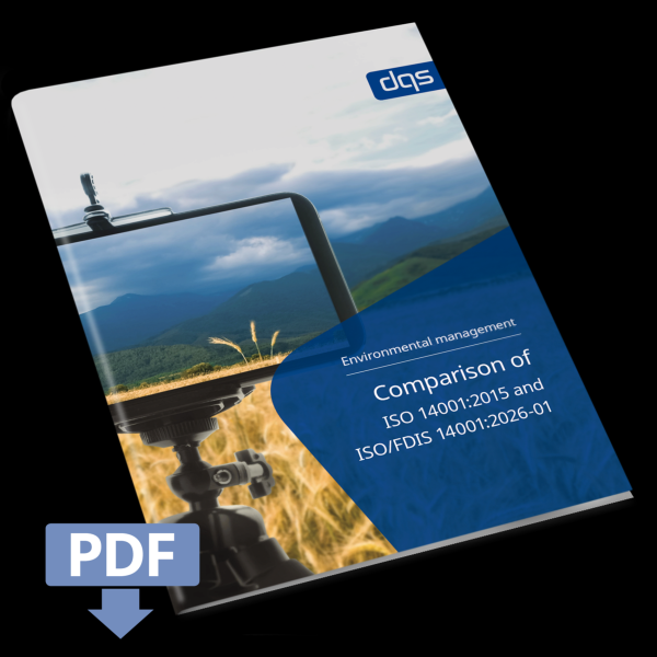 Title image of the English whitepaper on environmental management: Comparison ISO 14001:2015 vs ISO/